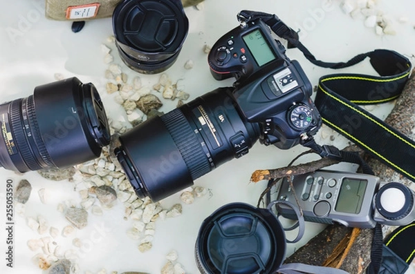 Obraz nikon D7200 camera with lens set