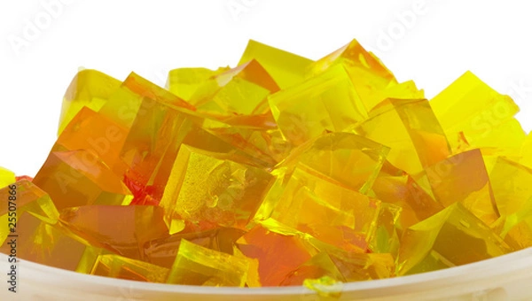 Fototapeta jelly cubes in bowl