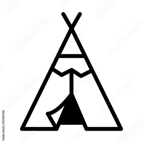 Obraz person tent Solid illustration