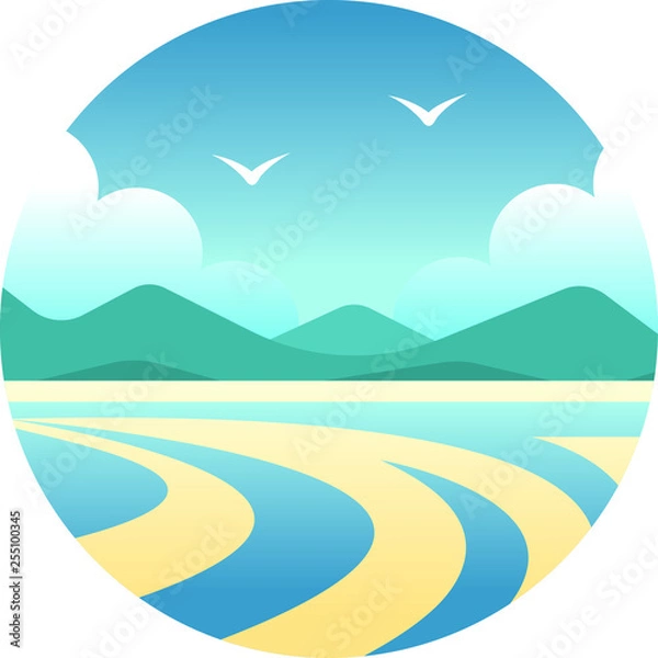 Obraz Whitsunday islands gradient illustration