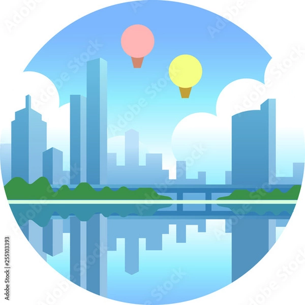 Obraz Melbourne gradient illustration