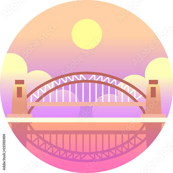 Obraz Harbour bridge gradient illustration