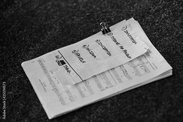 Obraz musical track sheet