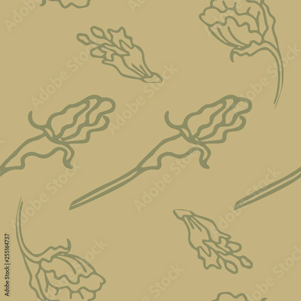 Obraz Flowers, spring. Seamless pattern. Vector illustration.
