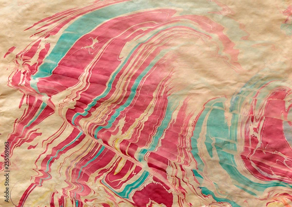 Obraz imprint ebru texture on paper1