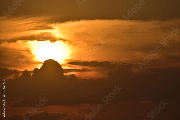 Obraz fireball in clouds