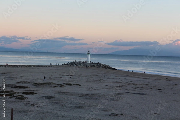 Fototapeta lighthouse during sunset