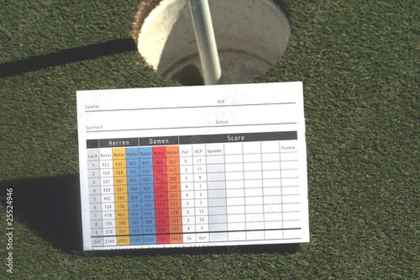 Obraz Scorekarte