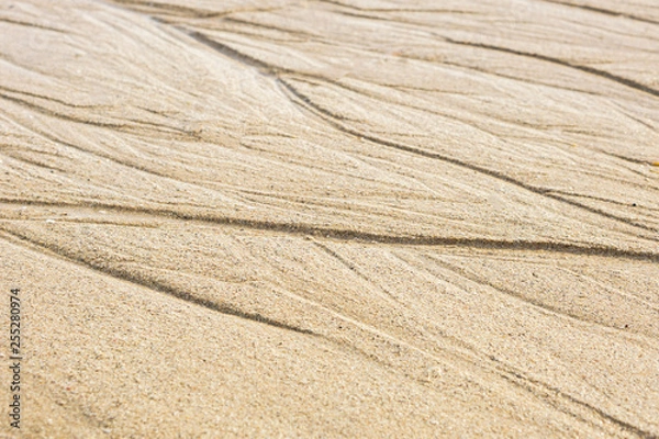 Obraz Interesting pattern in sand made by water for background