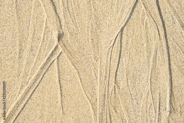 Obraz Interesting pattern in sand made by water for background