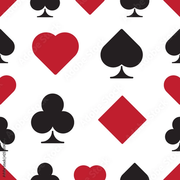 Fototapeta Card symbol seamless flat vector background