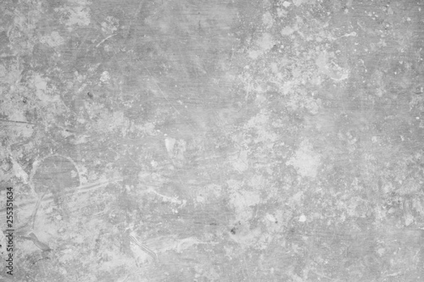 Obraz Czarno-białe zdjęcie starego, porysowanego linoleum poplamionego białą farbą. Grunge tekstury tła. Tło dla projektu