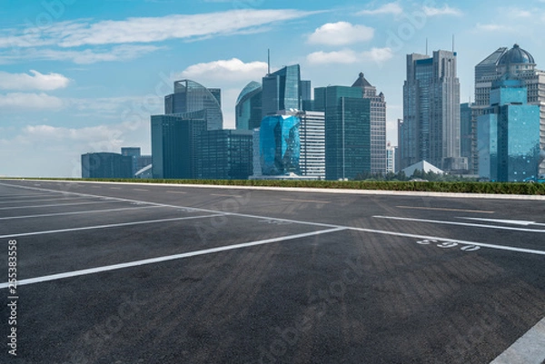 Obraz Road surface and sky cloud landscape..