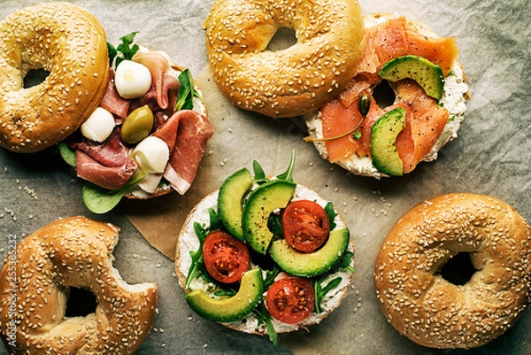 Obraz Bagel sandwich healthy