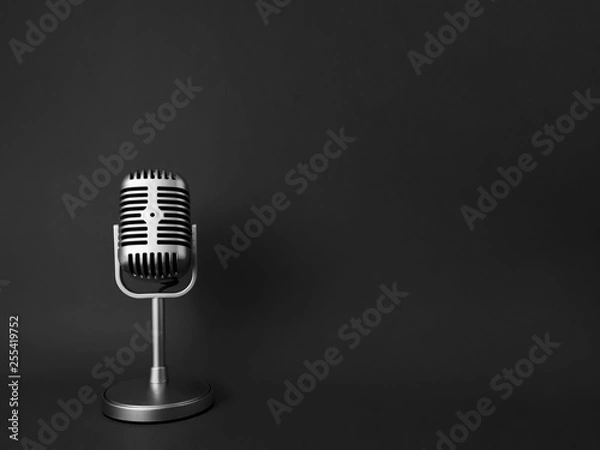 Obraz Microphone Retro Style 1960's