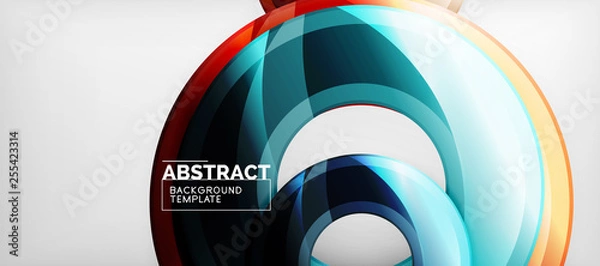 Obraz Glossy circles geometric background