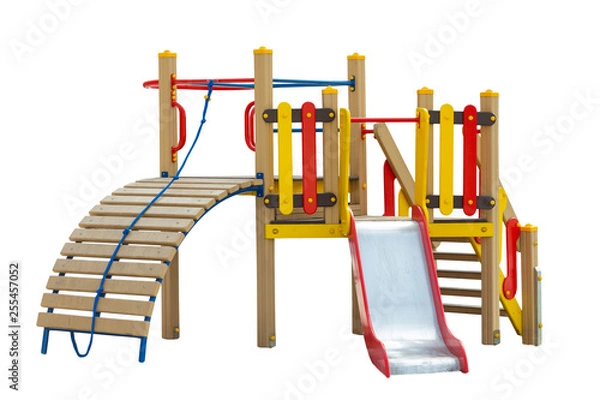 Obraz Colorful playground for children. Isolated on white
