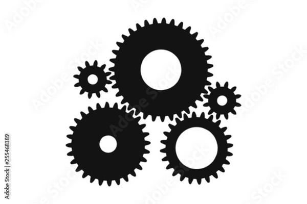 Fototapeta Mechanical Gears Isolated Vector