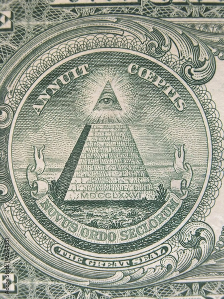 Obraz dollar bill pyramid eye 1