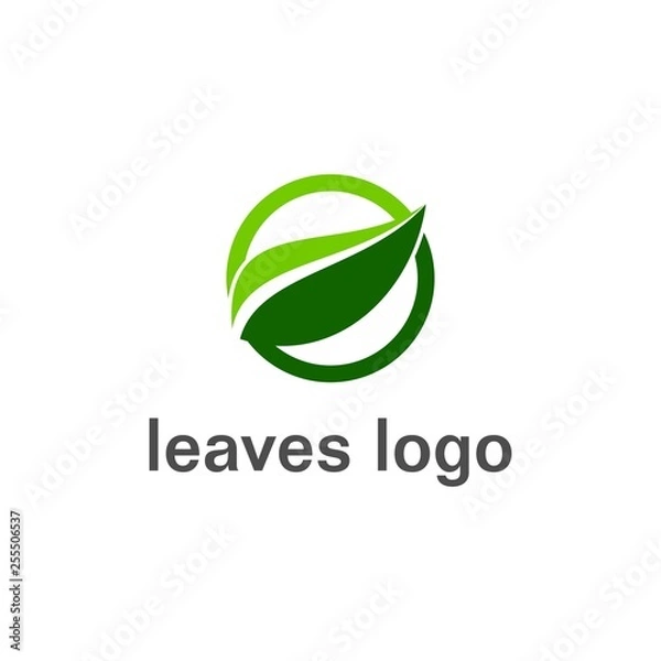 Obraz leaf, ecology, nature logo design vector