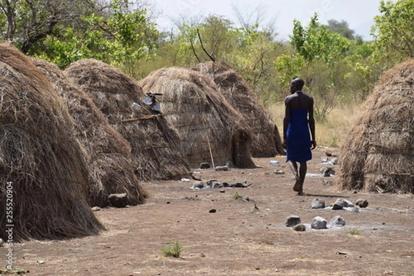 Obraz Dorf der Mursi