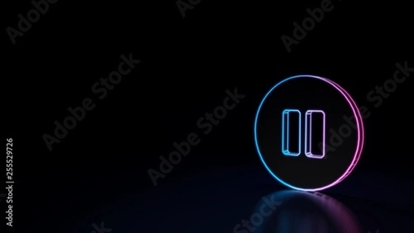 Fototapeta 3d icon of pause
