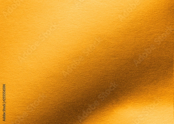 Fototapeta Copper gold paper texture metallic wrapping foil sheet shiny orange background for wallpaper decoration element