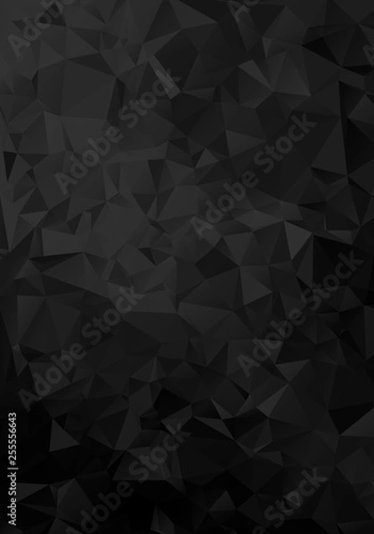 Obraz Vector Black geometric background design. Vertical Geometrical background in Origami style gradient