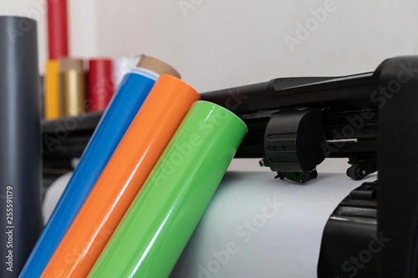 Fototapeta Vinyl cutter plotter machine head