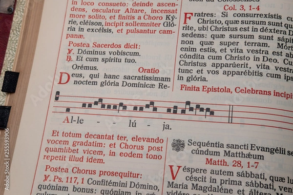 Obraz Liturgical Book Gregorian Chant in Latin - Halleluja
