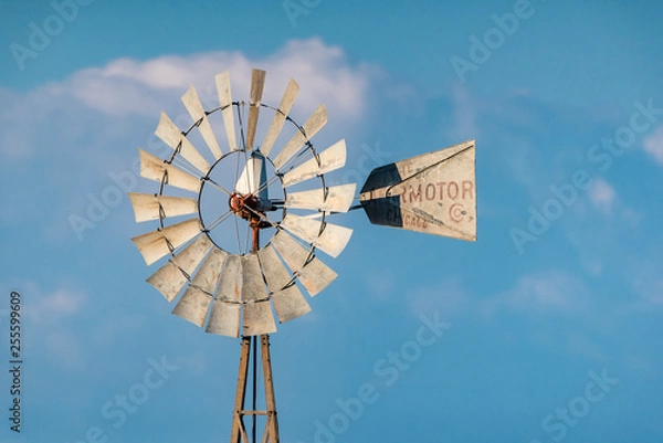 Obraz windmill against blue sky