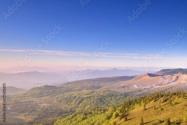 Fototapeta 早朝の群馬県芳ヶ平