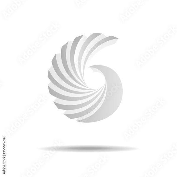 Obraz Abstract gradient logo. Origami logo. Vector illustration.