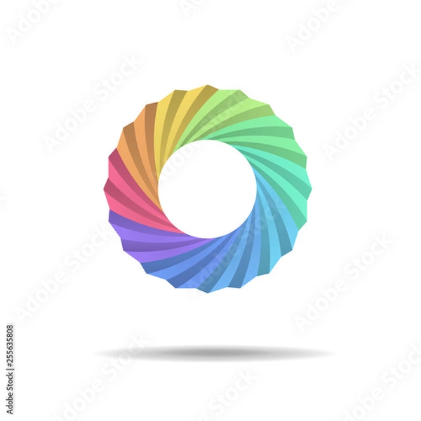 Obraz Abstract gradient logo. Origami logo. Vector illustration.