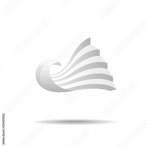 Obraz Abstract gradient logo. Origami logo. Vector illustration.
