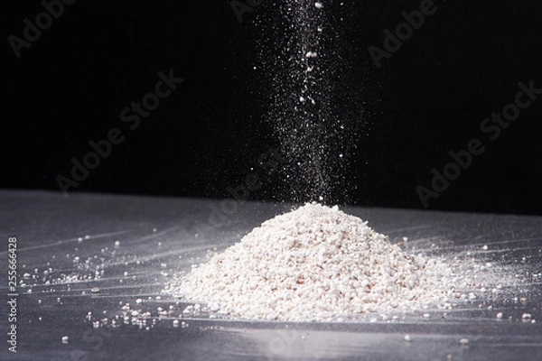 Obraz perlite for hydroponics vegetable on the pile