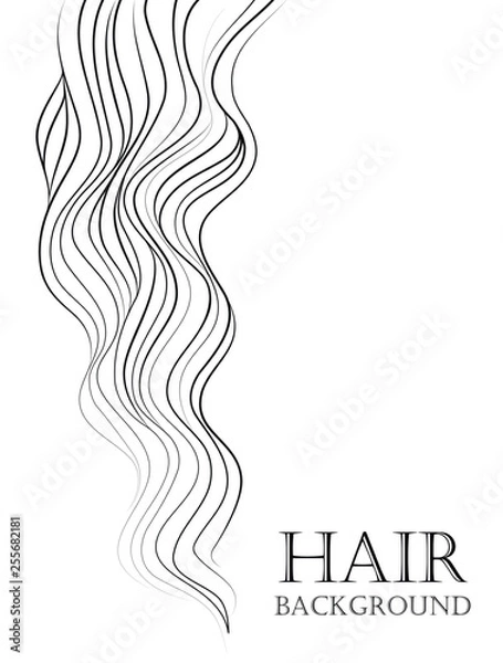 Obraz Vector wave hair curls background.