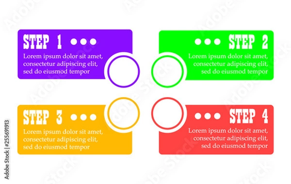 Fototapeta Infographic element. Colorful diagram, business graph illustration
