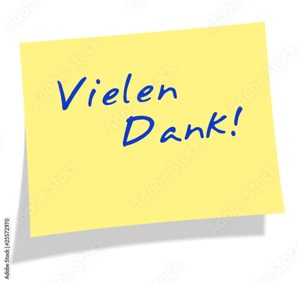 Obraz Notizzettel - Vielen Dank