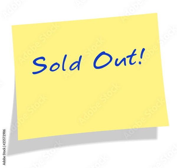 Obraz Sticky post it note  - Sold Out