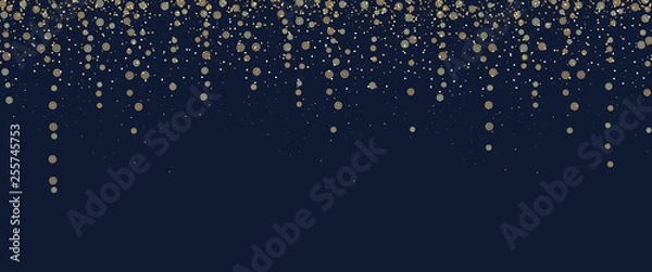 Fototapeta Vector illustration of light cords on a dark background. String Lights. Cheerful party and celebration