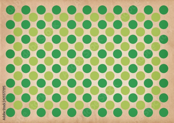 Fototapeta Green circles retro pattern background