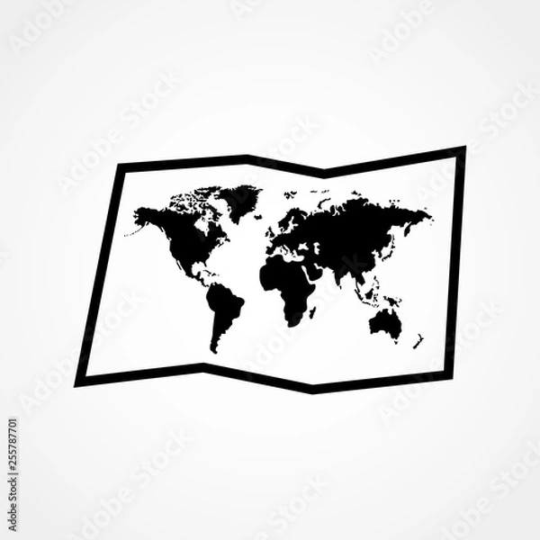 Fototapeta World Map Illustration