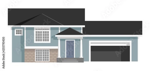 Obraz Blue House with Garage