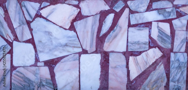 Fototapeta the surface of the tiles of different shapes and sizes