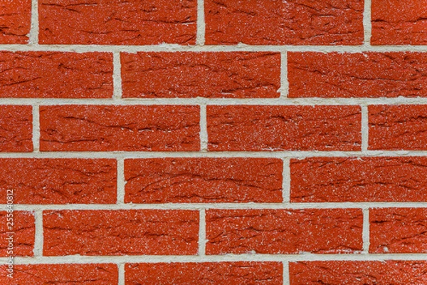 Fototapeta Red brick wall. background - texture pattern.