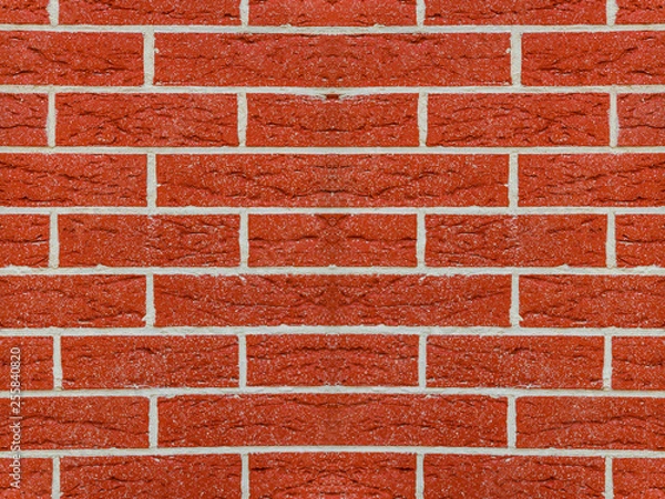 Fototapeta Red brick wall. background - texture pattern.