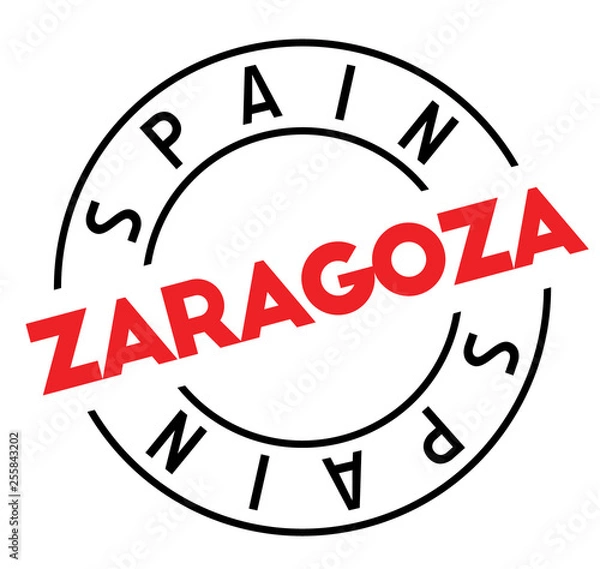 Obraz zaragoza stamp on white
