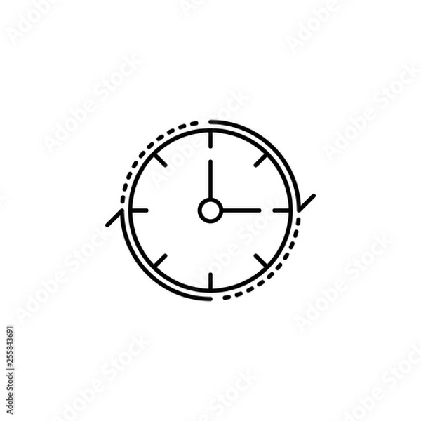 Fototapeta Time management, clock, hour, passing, schedule, time icon. Element of time management icon. Thin line icon for website design and development, app development. Premium icon