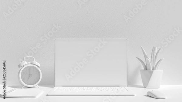 Obraz Minimal idea concept, Laptop background